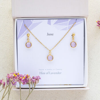 June Birthstone Light Amethyst Jewellery Set, 2 of 8