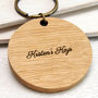 Personalised Geometric Initial Wooden Keyring, thumbnail 4 of 6