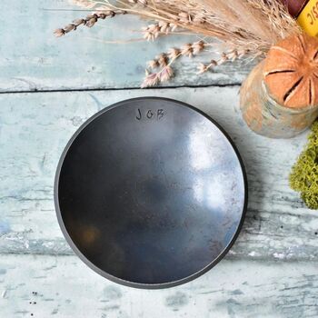 Personalised Smooth 11th Anniversary Round Steel Dish, 2 of 5