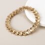 Golden Worn Small Hearts Stretch Bracelet, thumbnail 1 of 3