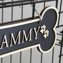 Personalised Dog Bone Crate Signs With Pre Drilled Holes And Hooks, thumbnail 5 of 7