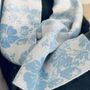 Women's Floral Cashmere Scarf Lavender, thumbnail 4 of 6