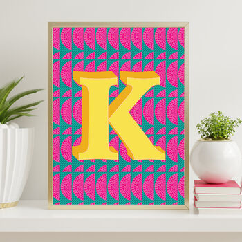 Personalised Letter Wall Print, 11 of 12