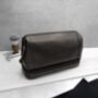 Men's Leather Travel Toiletry Wash Bag, thumbnail 2 of 4