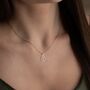 Sterling Silver Peace Sign Necklace, thumbnail 5 of 7