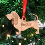 Basset Hound Personalised Dog Wooden Decoration, thumbnail 1 of 6