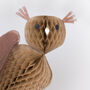 Honeycomb Owls Decorations, Pack Of Three, thumbnail 3 of 4