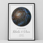 Personalised Star Map Print Classic Circle Design, thumbnail 1 of 12