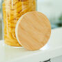 Round Bamboo Storage Jar With Personalised Label, thumbnail 6 of 11