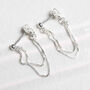 Sterling Silver Box Chain Studs, thumbnail 4 of 7