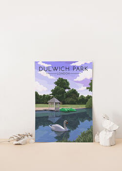 Dulwich Park London Travel Poster Art Print, 2 of 8