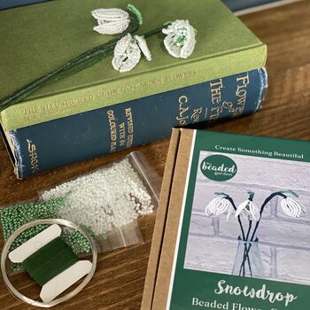 Snowdrop Beaded Flower Craft Kit, 3 of 4