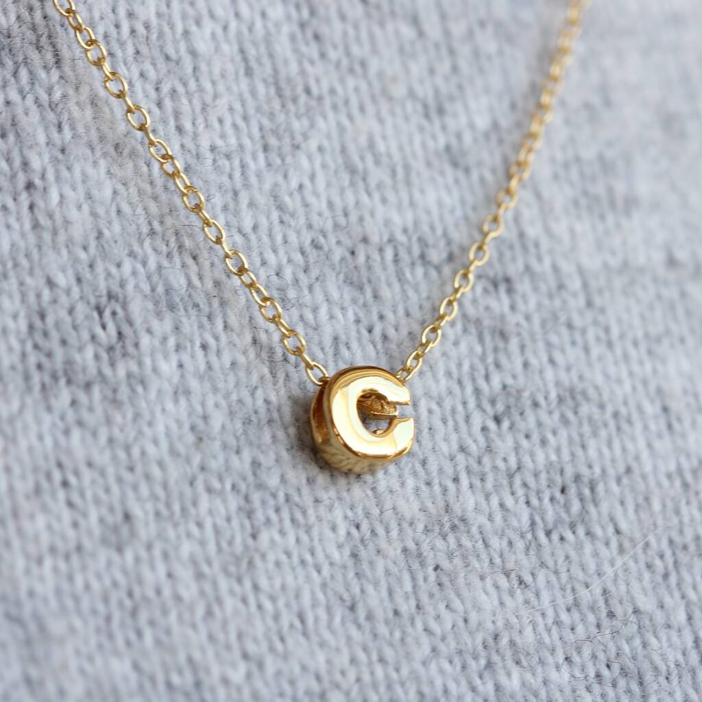 Gold Alphabet Initial Necklace By & French