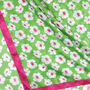 Silky Green / Pink Floral Scarf, thumbnail 2 of 3