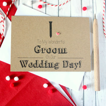 To My Wonderful Husband Wedding Day Card, Heart, 2 of 8