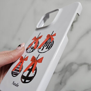 Personalised Christmas Bauble Phone Case, 2 of 8