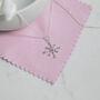 Christmas Snowflake Sterling Silver Necklace, thumbnail 7 of 9