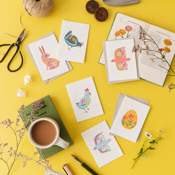 Pecking Chicken Plantable Easter Notecard, 4 of 4