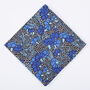 Mens Blue And Black Floral Pocket Square, thumbnail 2 of 6