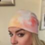 Chemo Headwear Hat Beanie Tie Dye Pastel Rainbows, thumbnail 2 of 6