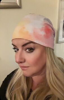 Chemo Headwear Hat Beanie Tie Dye Pastel Rainbows, 2 of 6