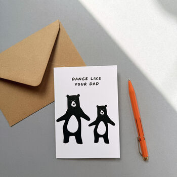 Daddy Bear Dancing, Funny Father's Day A6 Card, 4 of 6