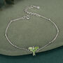 Sterling Silver Green Enamel Luna Moth Bracelet, thumbnail 5 of 11