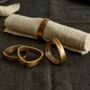 Tyra Brass Napkin Rings Set Of Four, thumbnail 4 of 4