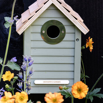 Personalised Wooden Bird Nest Box, 8 of 8