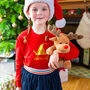 Children's Personalised Elf Christmas Jumper Sweatshirt, thumbnail 2 of 5