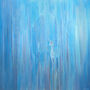 Out Of The Blue, A Blue Abstract Deer Painting, thumbnail 3 of 8