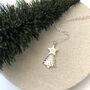 Christmas Tree And Initial Star Topper Necklace, thumbnail 3 of 9