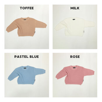Personalised Children's Knitted Sweater Classic Font, 4 of 5