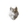 Wolf Tie Pin/Lapel Pin – Silver/Gold Vermeil Plated, thumbnail 1 of 5