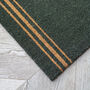 Forest Green Triple Stripe Doormat, thumbnail 3 of 4