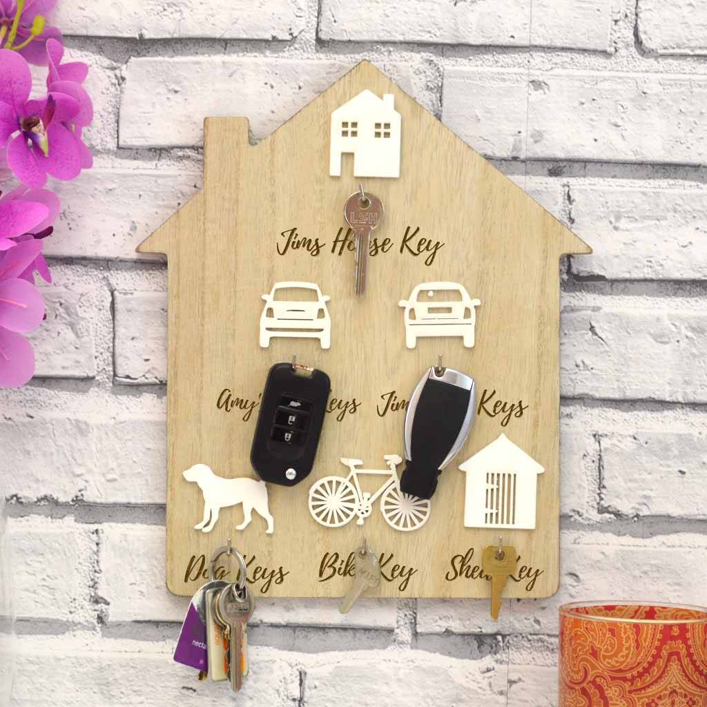 personalised key holder house style by