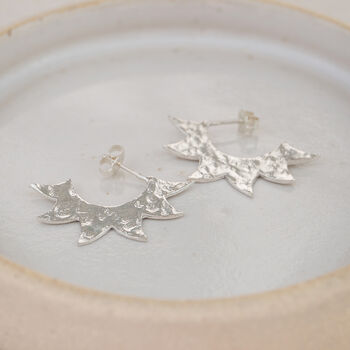 Sterling Silver Sunburst Earrings, 2 of 4
