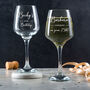 Personalised Engraved Wine Glass 70th Birthday Gift For Mum, thumbnail 2 of 5