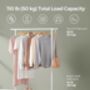 Portable Clothes Rack Metal Clothes Rail Storage Shelf, thumbnail 4 of 12