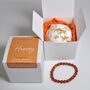 Happy Carnelian Bath Bomb And Crystal Bracelet Gift, thumbnail 3 of 7