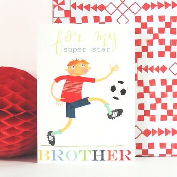 Football Brother Greetings Card, 3 of 4