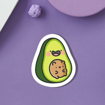 Avocado Bear Vinyl Sticker, 3 of 8