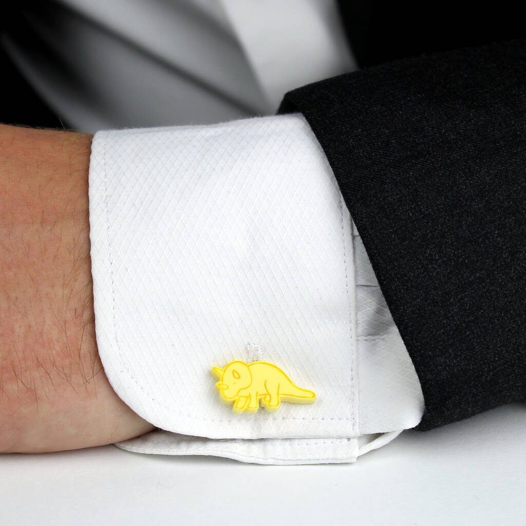 Image of Triceratops Dinosaur Cufflinks