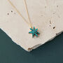 Hand Drawn Star Necklace In Teal, Lilac Or Black, thumbnail 3 of 6