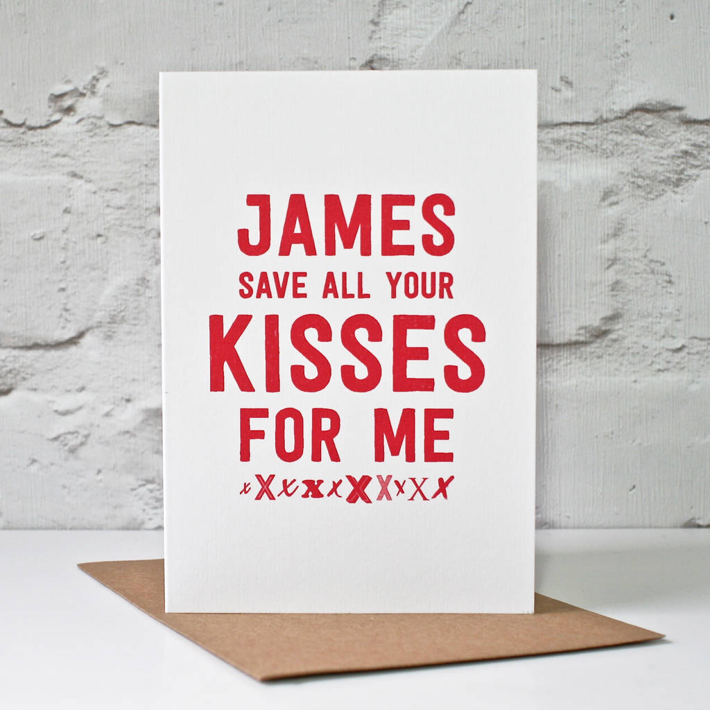 Save Your Kisses Personalised Valentine's Card, 1 of 3