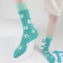 Colourful Font Mid Calf Length Socks, thumbnail 1 of 7