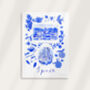 Scenes Of Spain Blue Tile Inspired Travel Print, thumbnail 9 of 11