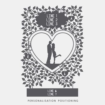 Personalised Wedding Anniversary Love Papercut, 2 of 6