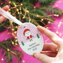 Personalised Baby's First Christmas Ceramic Decoration, thumbnail 1 of 7