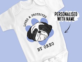 Shih Tzu Dog Baby Onesie, 2 of 6